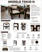 Juego de comedor 6 sillas Daniela+ base tallada+ Tablero de madera - Miniatura 3