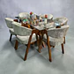 Juego de comedor 6 sillas Kiara + Base W + Vidrio - Miniatura 1