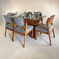 Juego de comedor 6 sillas Carmona + Base Espiral + Vidrio  - Miniatura 1