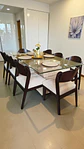 Juego de comedor 8 sillas Carmona + Base mármol + Vidrio  - Miniatura 1
