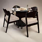 Juego de comedor 4 sillas Carmona + Base tallada + Vidrio  - Miniatura 1