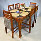 Juego de comedor 6 sillas Victoria + Mesa pata León + Vidrio - Miniatura 1