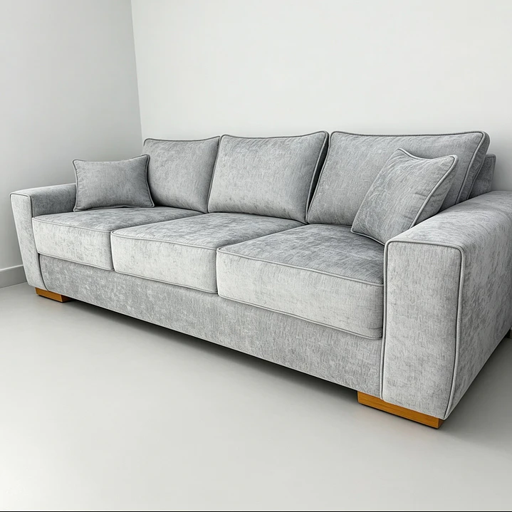 SOFA VICTORIA 3CUERPOS GRIS CLARO TAPIZ ANTIFLUIDOS 2