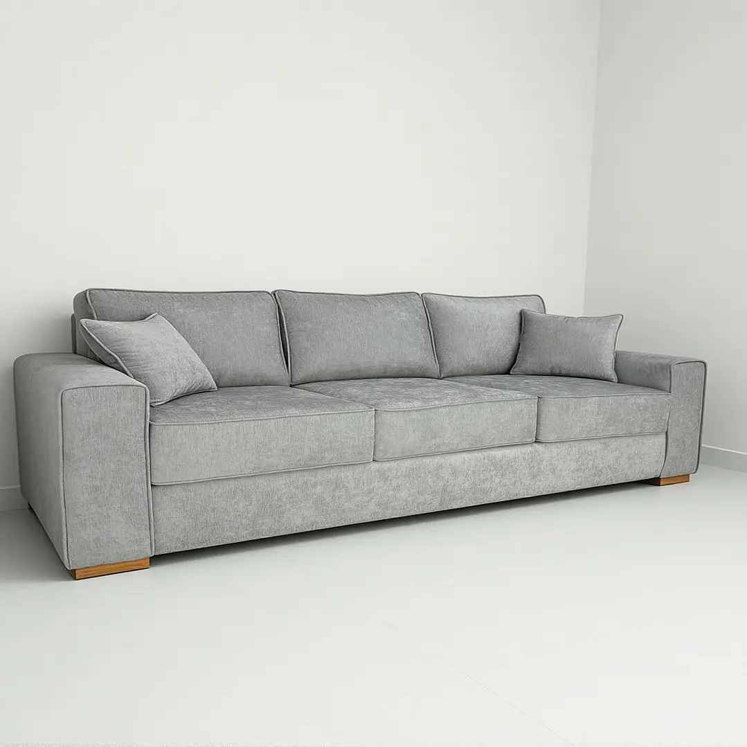 SOFA VICTORIA 3CUERPOS GRIS CLARO TAPIZ ANTIFLUIDOS 3