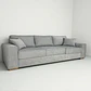 SOFA VICTORIA 3CUERPOS GRIS CLARO TAPIZ ANTIFLUIDOS - Miniatura 3