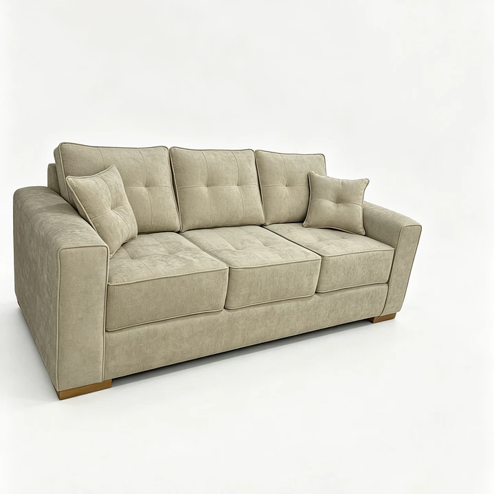 Sofá Esmeralda 3C Tapiz Antifluidos Beige 3