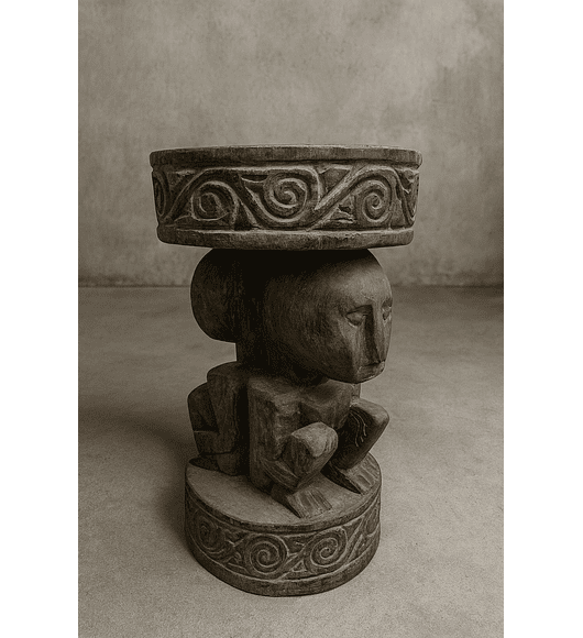 Mesa Lateral Tallada Hombres Timor