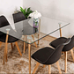 Comedor Mesa Rectangular 120x80cms + 4 Sillas Tulip - Miniatura 1