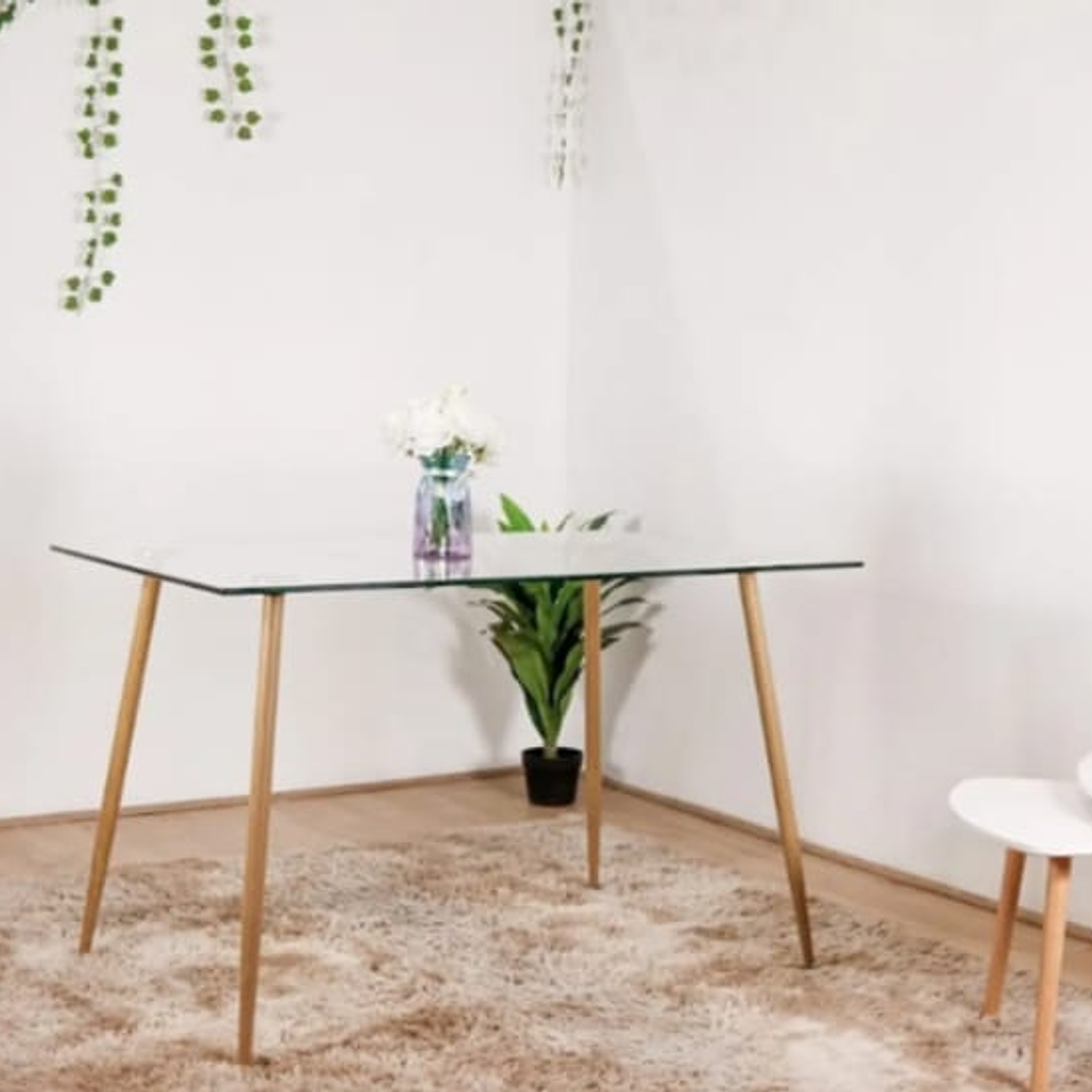 Comedor Mesa Rectangular 120x80cms + 4 Sillas Tulip 3