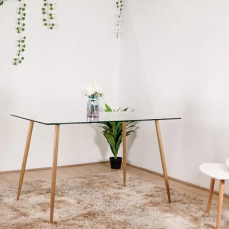 Comedor Mesa Rectangular 120x80cms + 4 Sillas Tulip 3