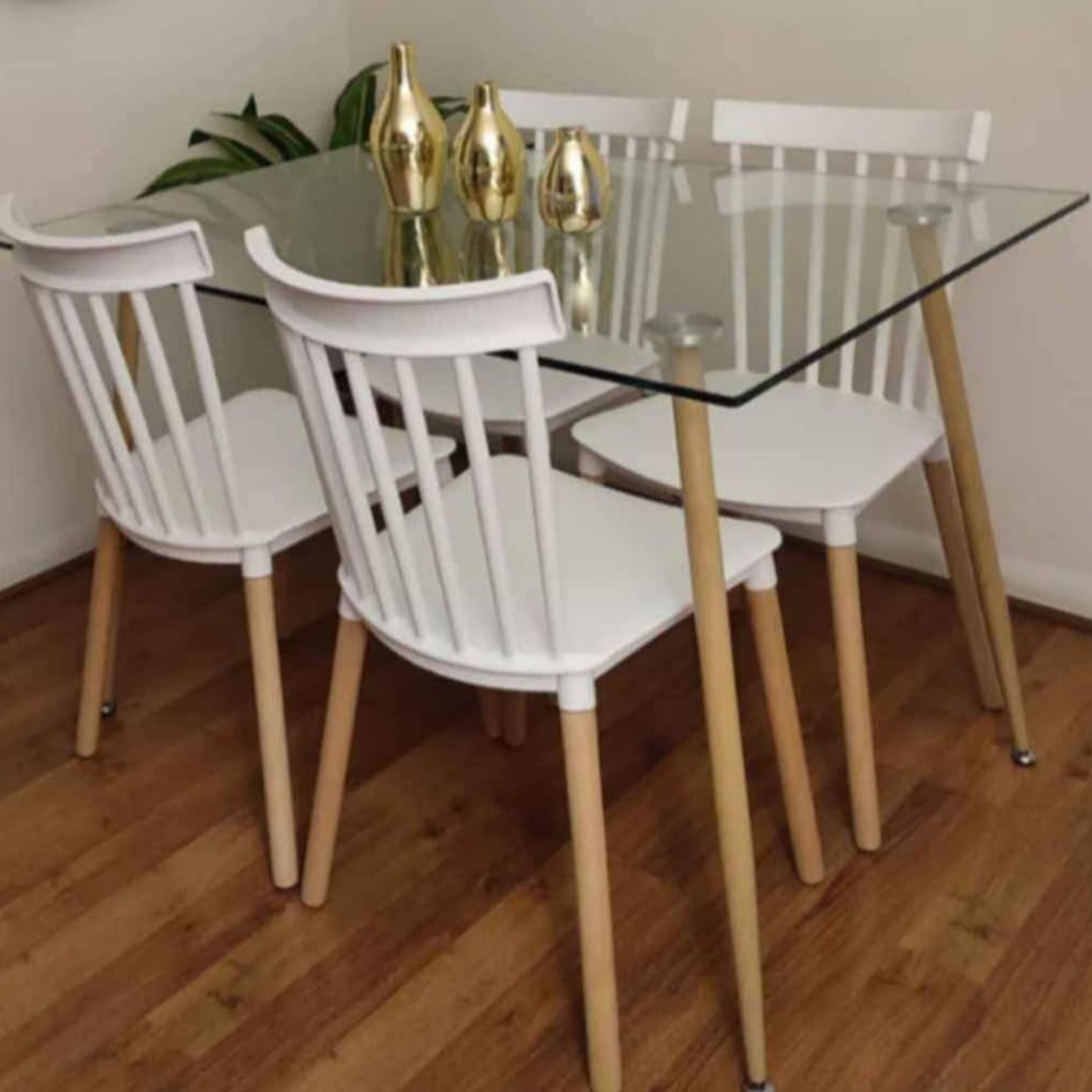 Comedor Mesa Rectangular 120x80 + 4 Sillas Windsor 1