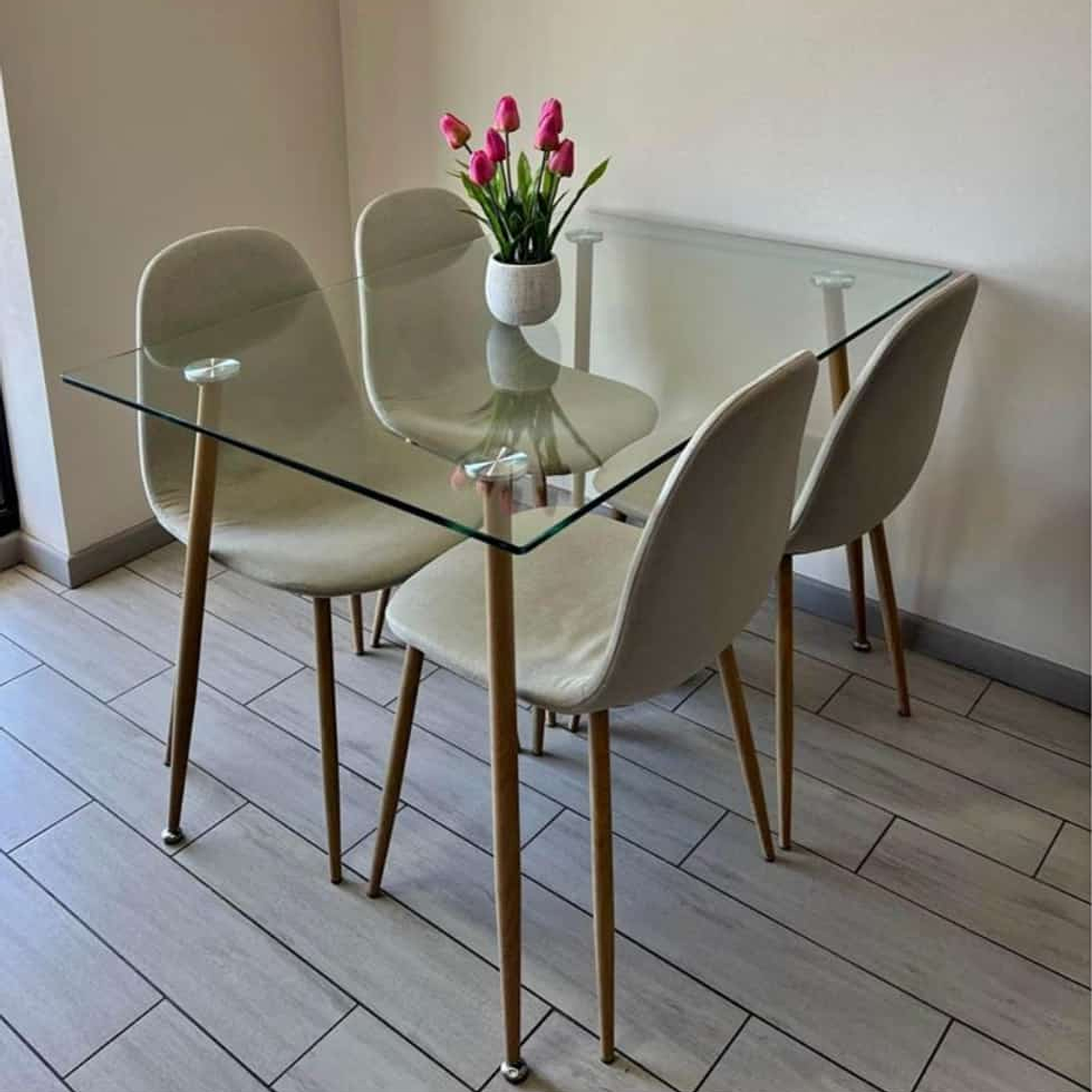 Comedor Mesa Rectangular 120x80cms + 4 Sillas Scoop 2