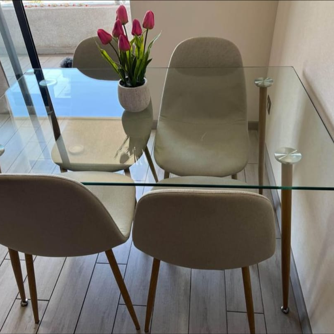 Comedor Mesa Rectangular 120x80cms + 4 Sillas Scoop 3