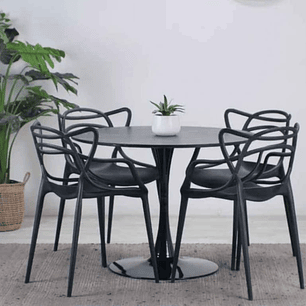 Comedor Mesa Tulip 100cm + 4 Sillas Master