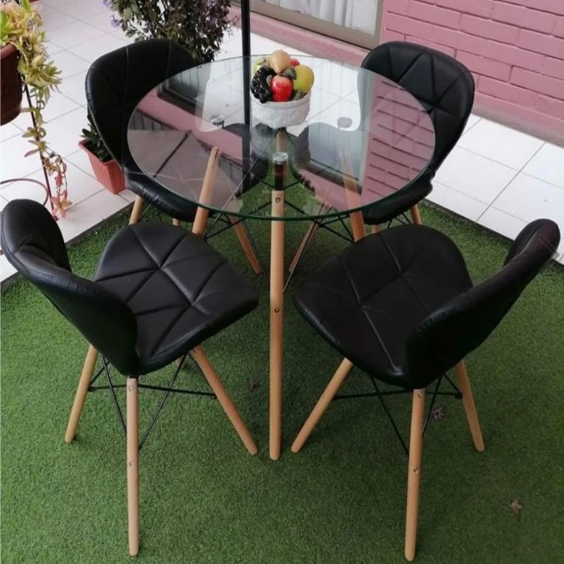 Mesa Redonda 80 cm + 4 Sillas Mariposa 3