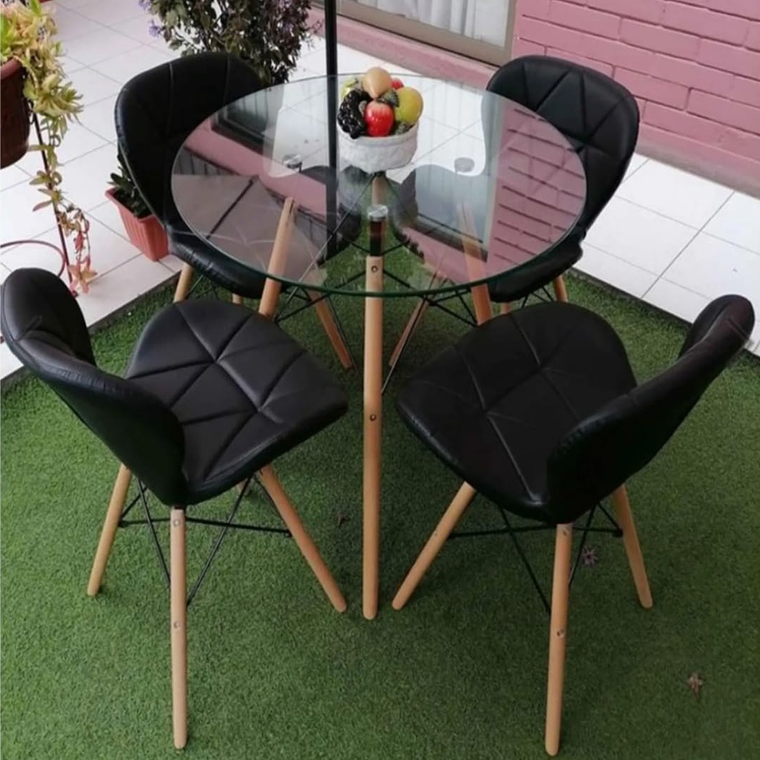 Mesa Redonda 80 cm + 4 Sillas Mariposa 3