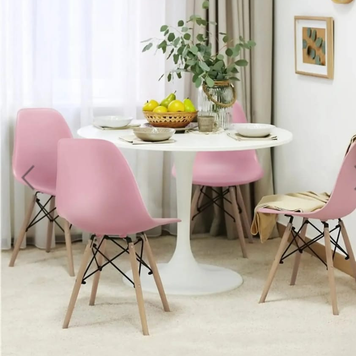 Mesa Tulip 100cm + 4 sillas Eames 3