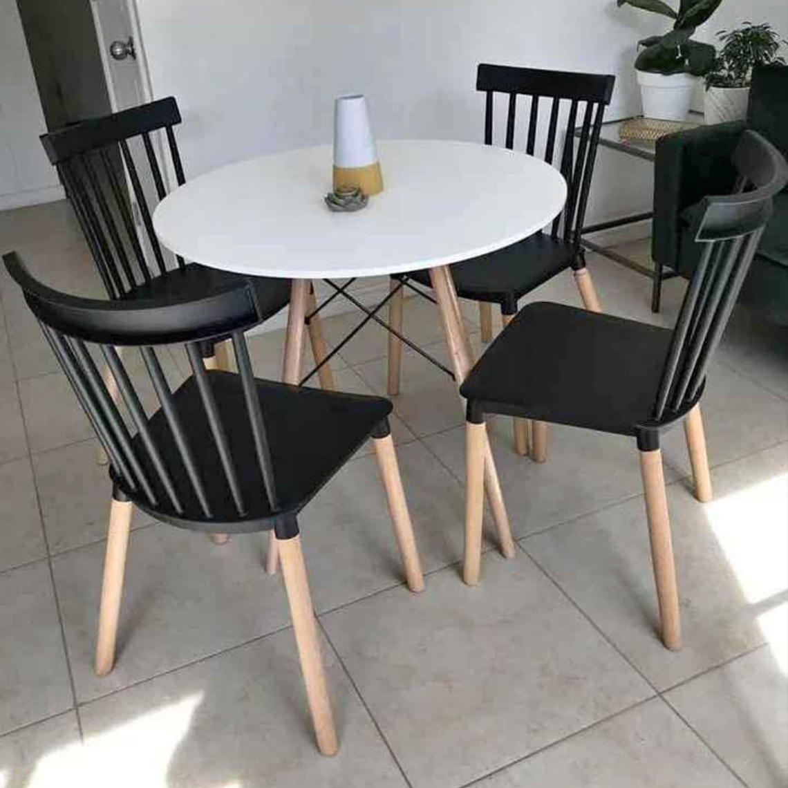 Mesa Redonda 80cm + 4 Sillas Windsor 1