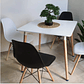 Mesa Cuadrada Melamina 80 x 80 + 4 Sillas Eames - Miniatura 2