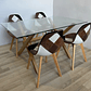 Mesa Rectangular 140 x 90 + 4 Sillas Davinci - Miniatura 1