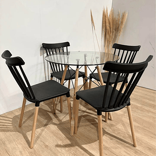 Mesa 80 + 4 Sillas Windsor