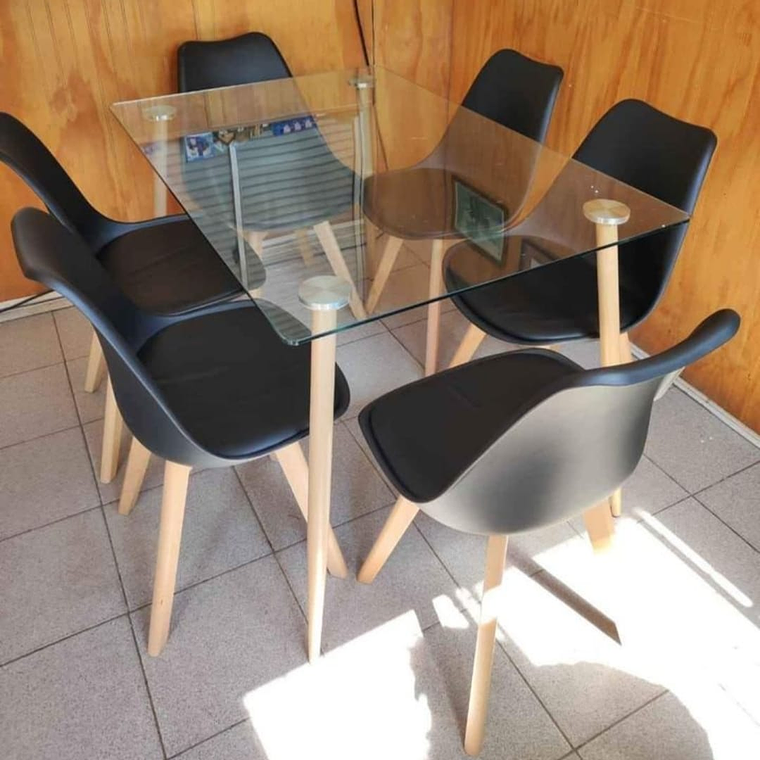 Mesa Rectangular 120*80 + 6 sillas Tulip 1