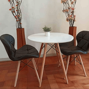 Mesa Melamina 80cm + 2 Sillas Radar Mariposa