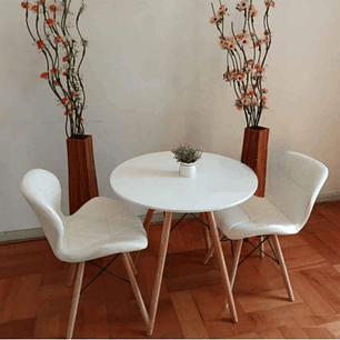 Mesa Melamina 80cm + 2 Sillas Radar Mariposa