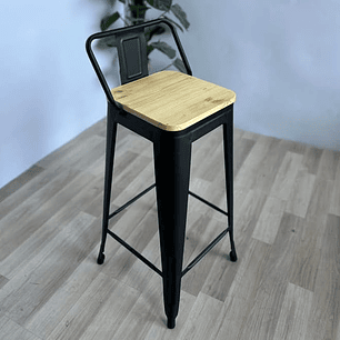 Tolix  64 cm (asiento de Madera )