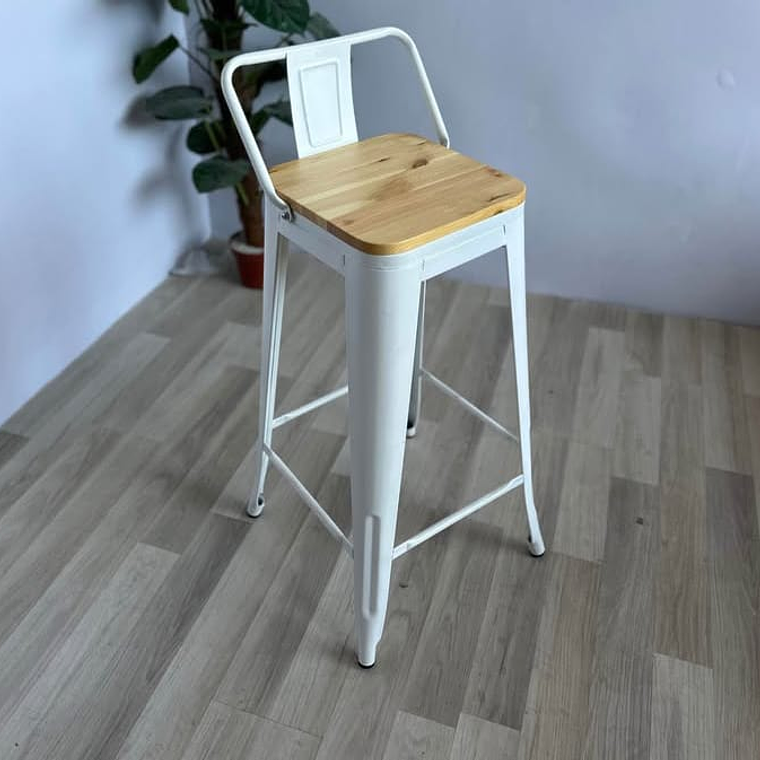 Tolix  64 cm (asiento de Madera ) 3