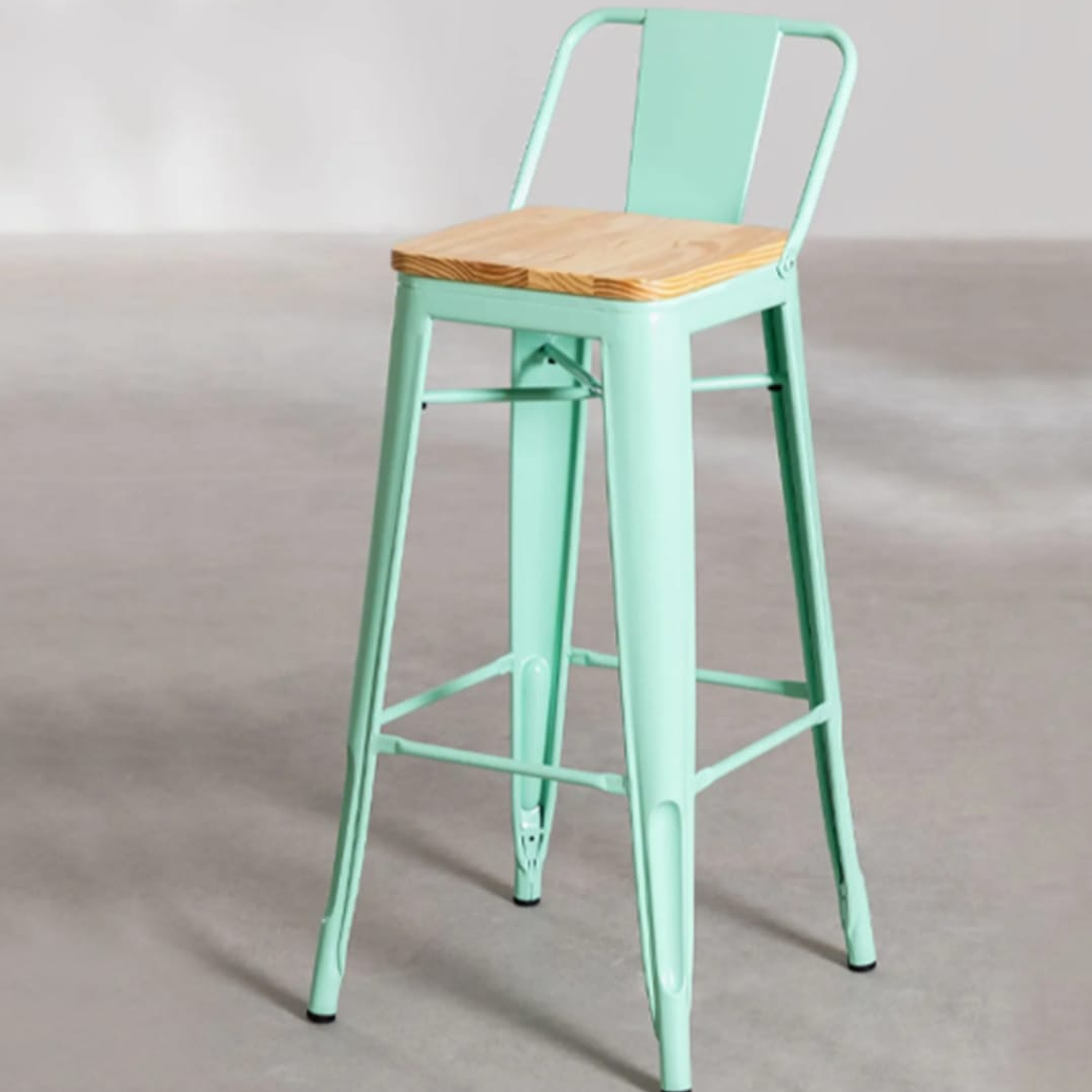 Tolix 77cm  (asiento de Madera) 1