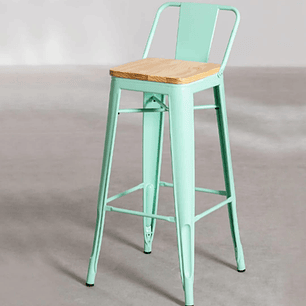 Tolix 77cm  (asiento de Madera)