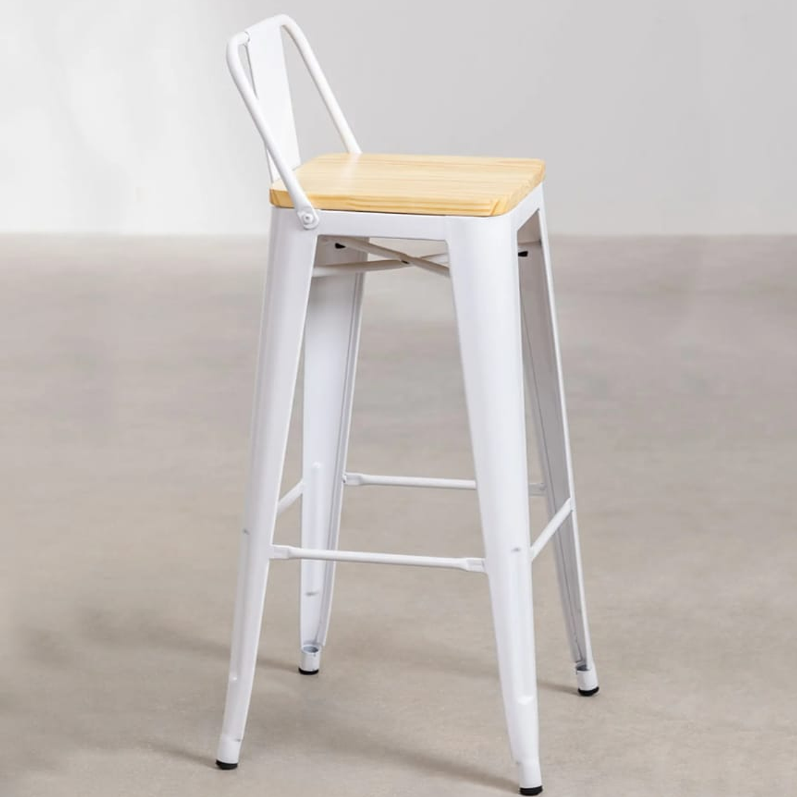 Tolix 77cm  (asiento de Madera) 2