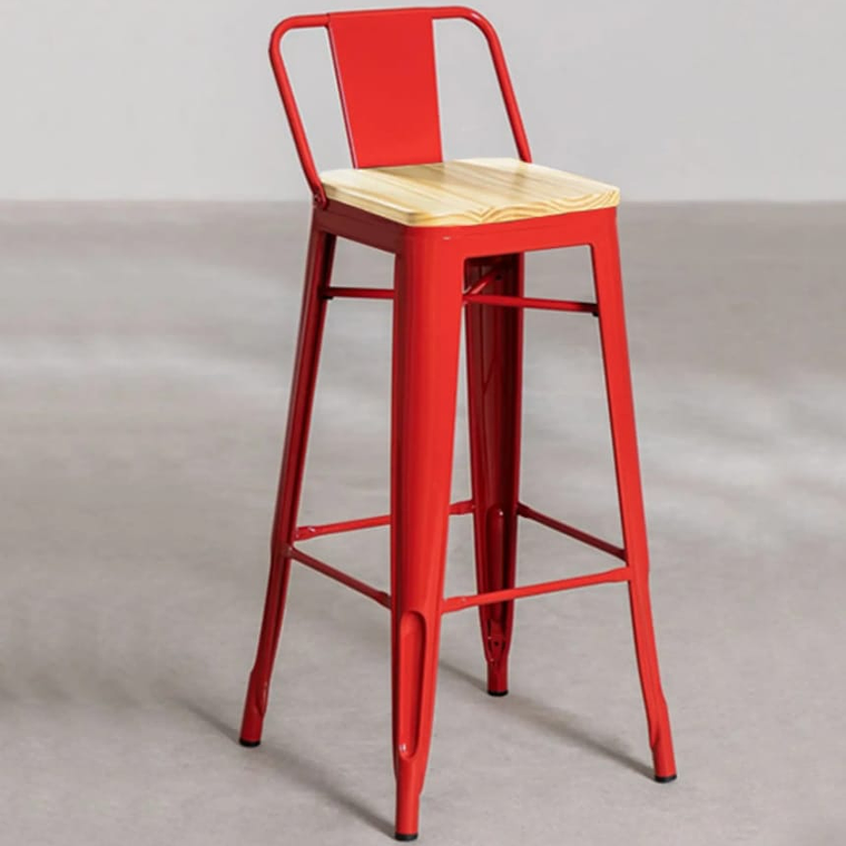 Tolix 77cm  (asiento de Madera) 3