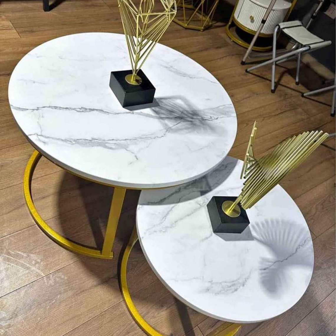 Mesas de Centro Anidadas - Diseño de Mármol 1