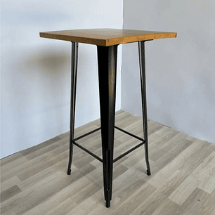 Mesa Tolix Madera 60x60x108