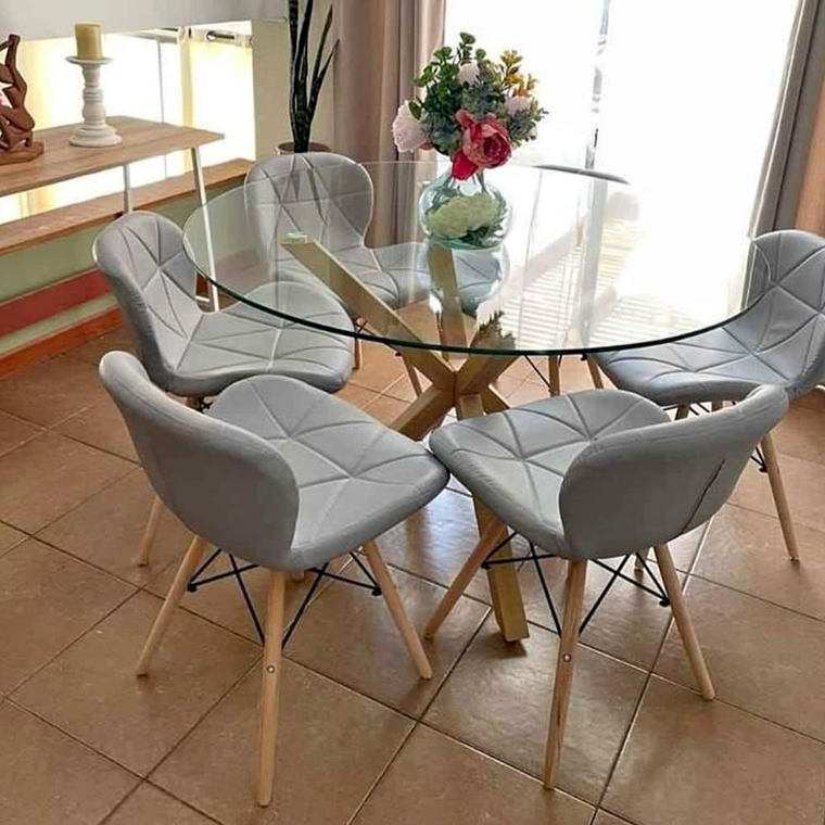 Mesa 120cm + 6 sillas Mariposa Radar 1