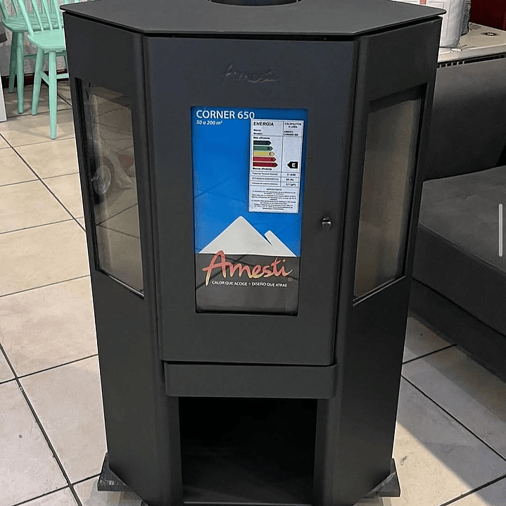 Estufa a leña amestic corner 650 2