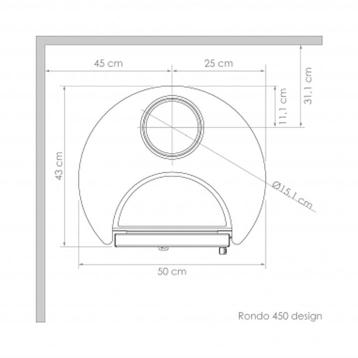 ESTUFA A LEÑA RONDO 450 Design Amesti 15