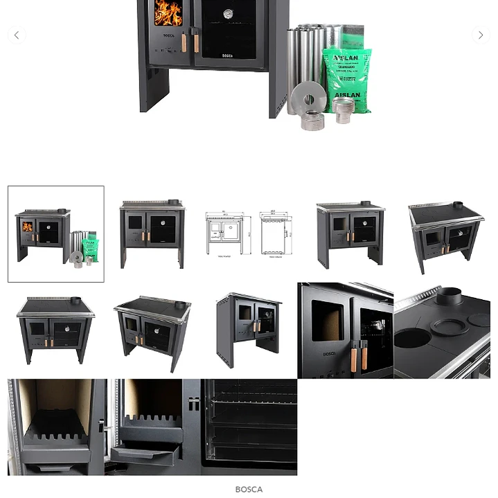 Cocina a Leña Bosca Hestia 90 + Kit de instalación 8