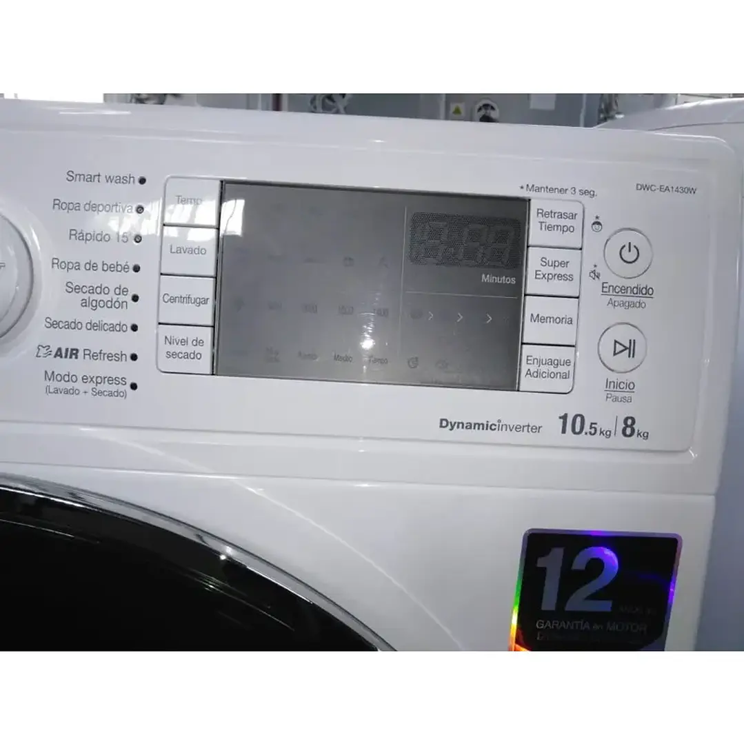 Lavadora Secadora Frontal Daewoo Dwc - Ea1430w 10.5 X 8 Kg 4