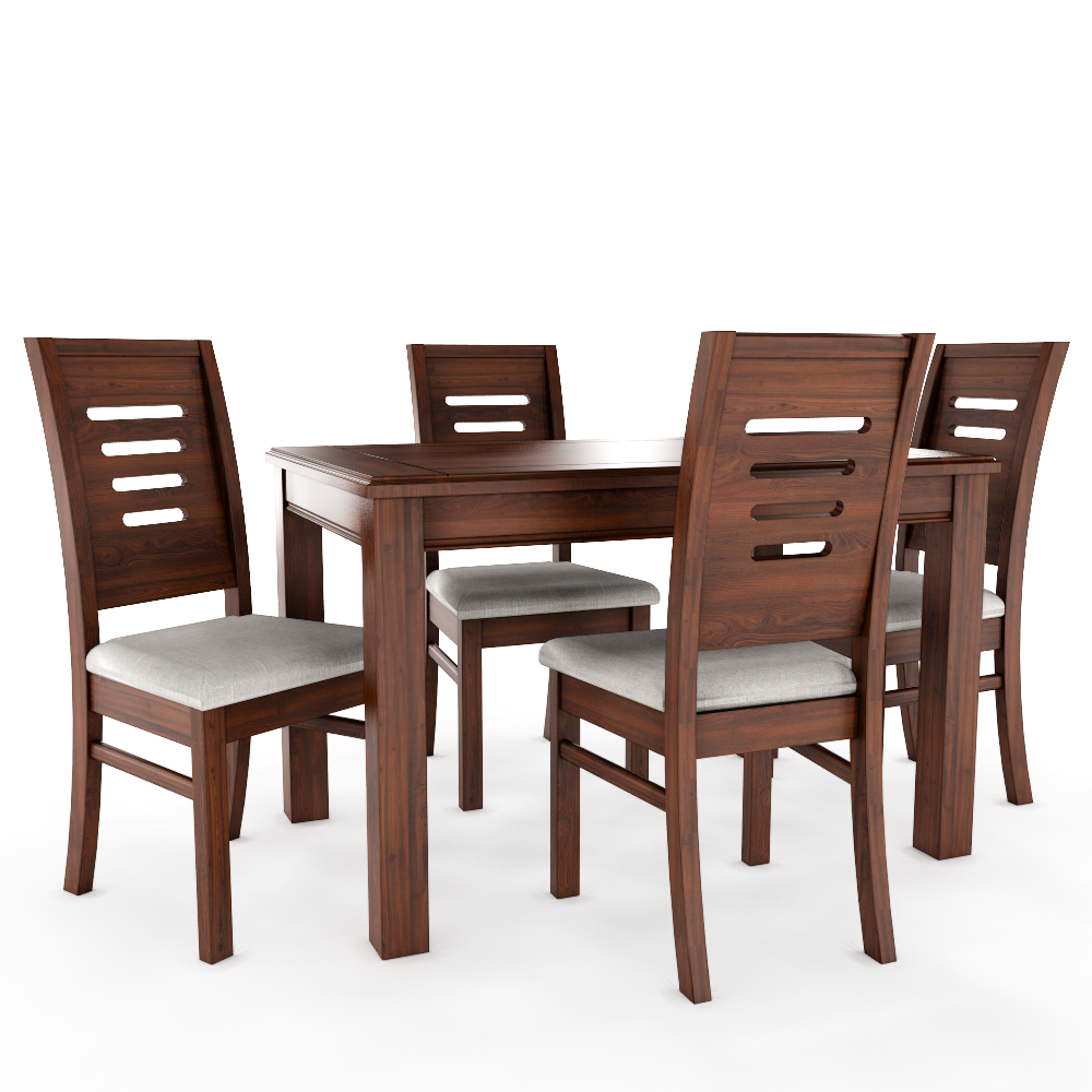 Juego de comedor Nogal Roma 4 sillas  2
