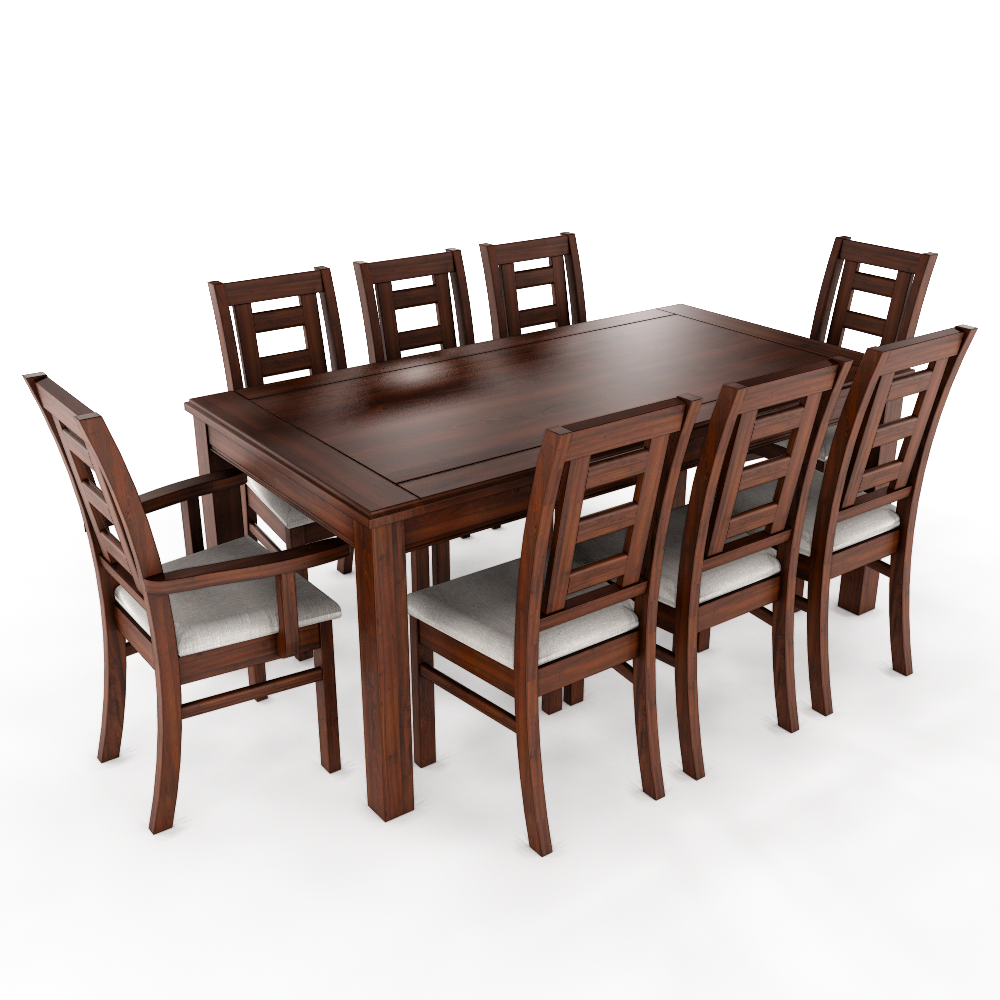 Juego de comedor nogal sevilla 8 sillas - incluye sitiales 3