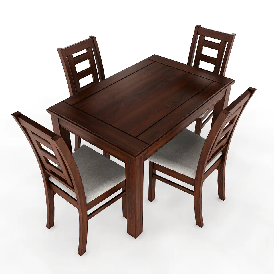 JUEGO DE COMEDOR NOGAL SEVILLA 4 SILLAS 4