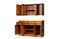 Mueble de Cocina Set Elevacion y base Berin Madera Nogal 4 Puertas - Miniatura 2