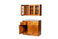 Mueble de Cocina Set Elevacion y base Berin Madera Nogal 3 Puertas - Miniatura 2
