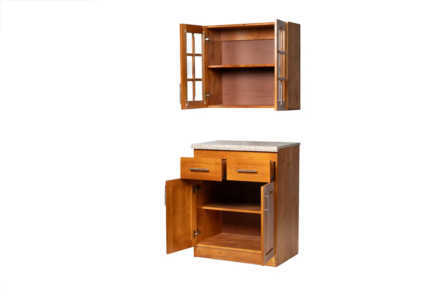 Mueble de Cocina Set Elevacion y base Berin Madera Nogal 2 Puertas 2