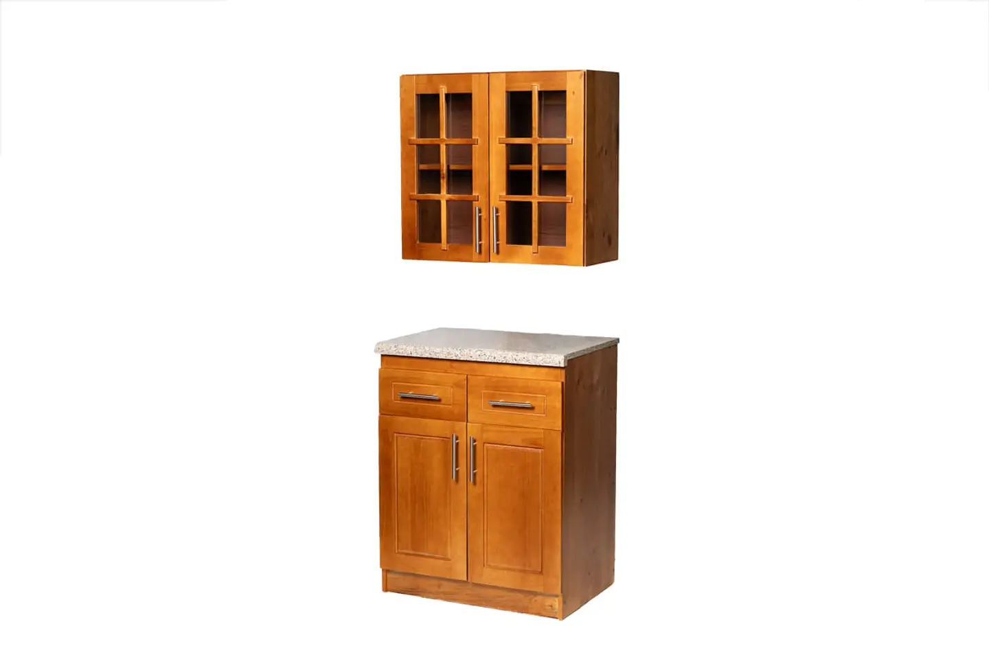 Mueble de Cocina Set Elevacion y base Berin Madera Nogal 2 Puertas 1