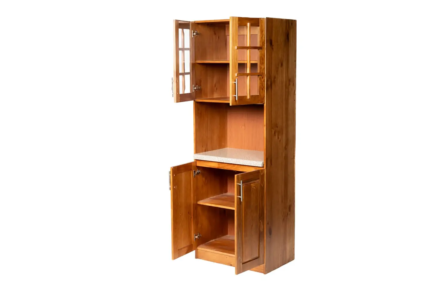Mueble de Cocina para Microondas Berin Madera Nogal 2
