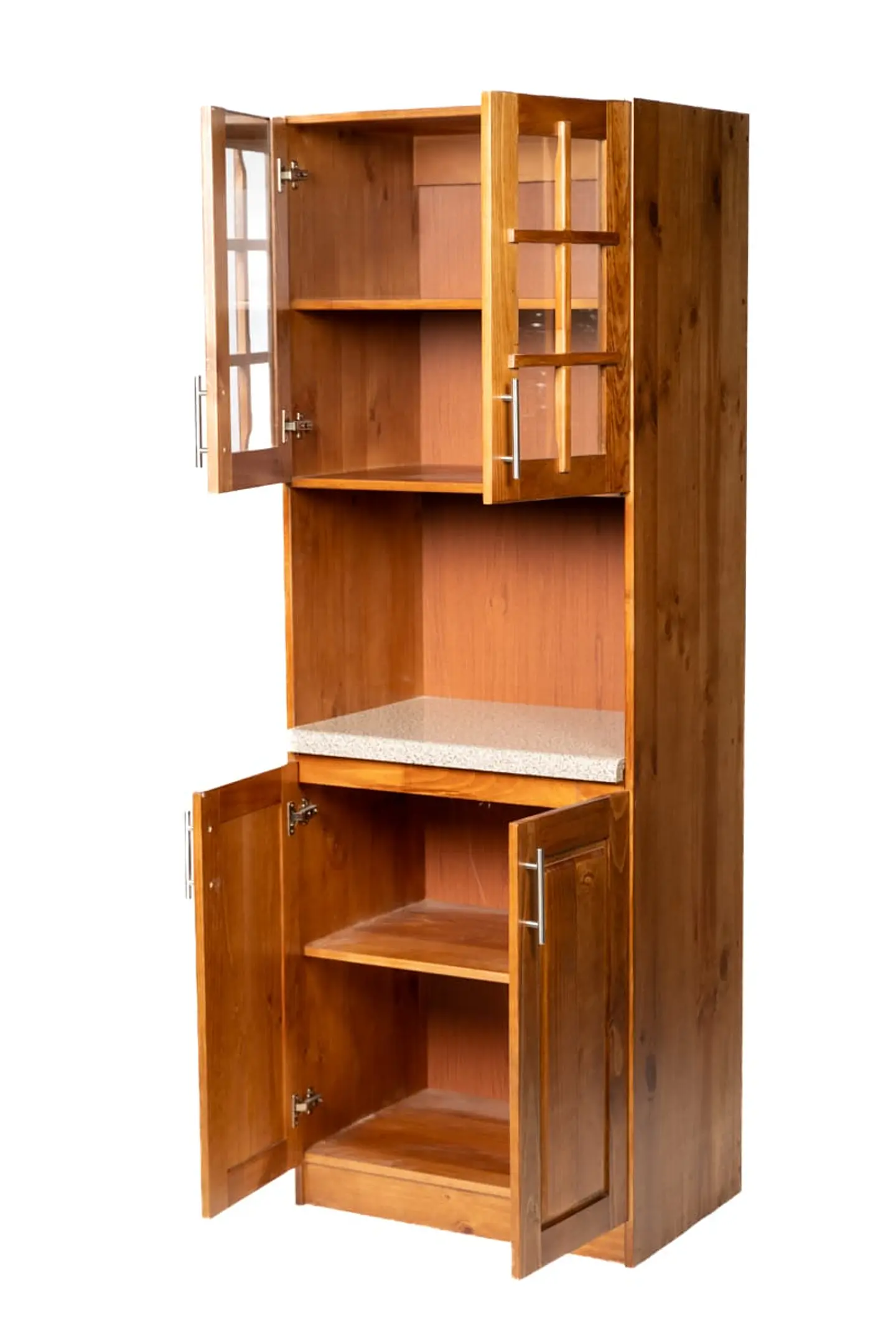 Mueble de Cocina para Microondas Berin Madera Nogal 3